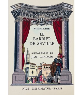 BEAUMARCHAIS (Pierre Augustin Caron de). Le Barbier de Séville. Le Mariage de Figaro. Aquarelles de  Gradassi.