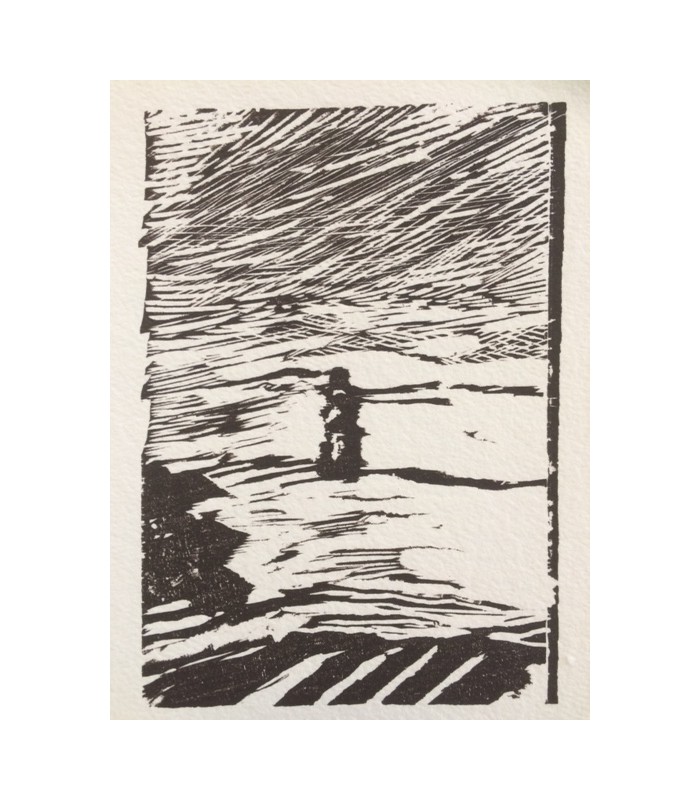 DEON (Michel). De Nazaré... Bois originaux par George Ball. Envoi autographe signé de l'auteur au couple relieur Miguet