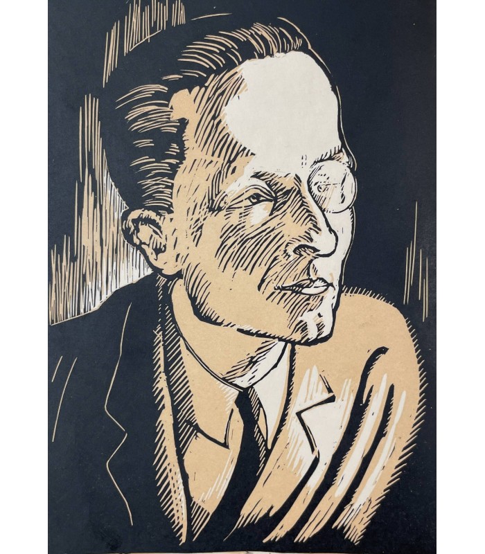 GIRAUDOUX (Jean). Simon le Pathétique. Portrait gravé sur bois par Robert Bonfils.