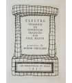 SOPHOCLE. Electre. Tragédie traduite par Paul Mazon. Gravures de Roger Vieillard.