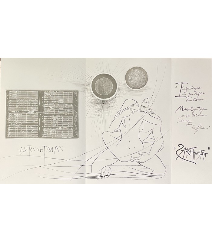 NIETZSCHE (Friedrich). Le Chant de la nuit. Gravures de Trémois. Chemise de veau noir ornée d'un décor typographique doré.