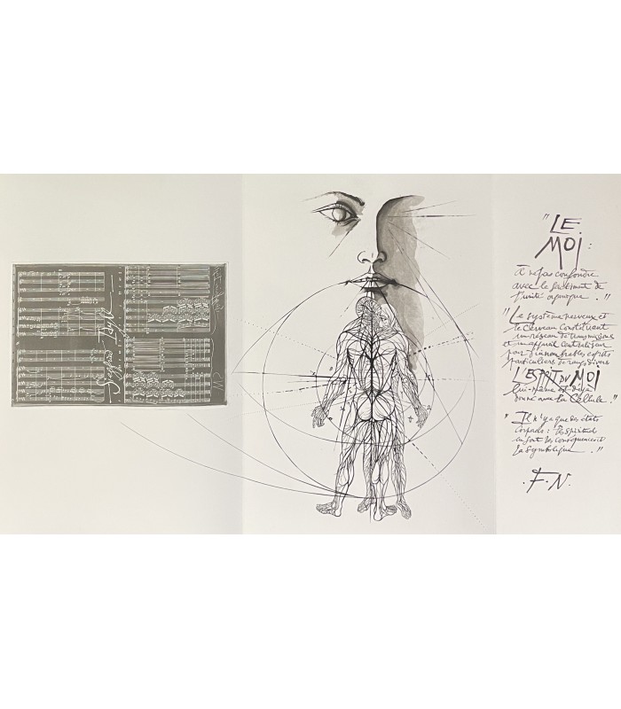 NIETZSCHE (Friedrich). Le Chant de la nuit. Gravures de Trémois. Chemise de veau noir ornée d'un décor typographique doré.